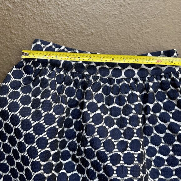 Kate Spade Bubble Skirt Sz 4 Navy Blue & White Lace Lined The Rules With Pockets - Picture 7 of 16